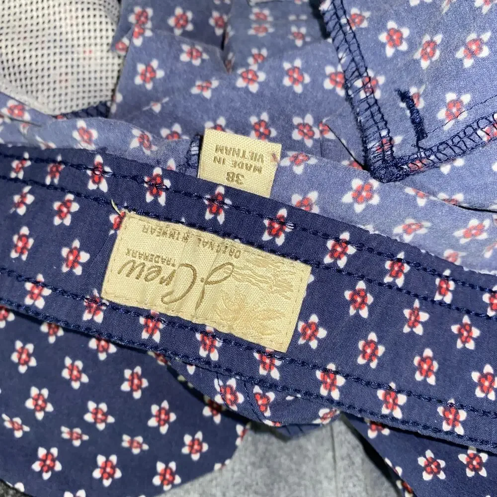 J. Crew Navy Blue Floral Flower 7